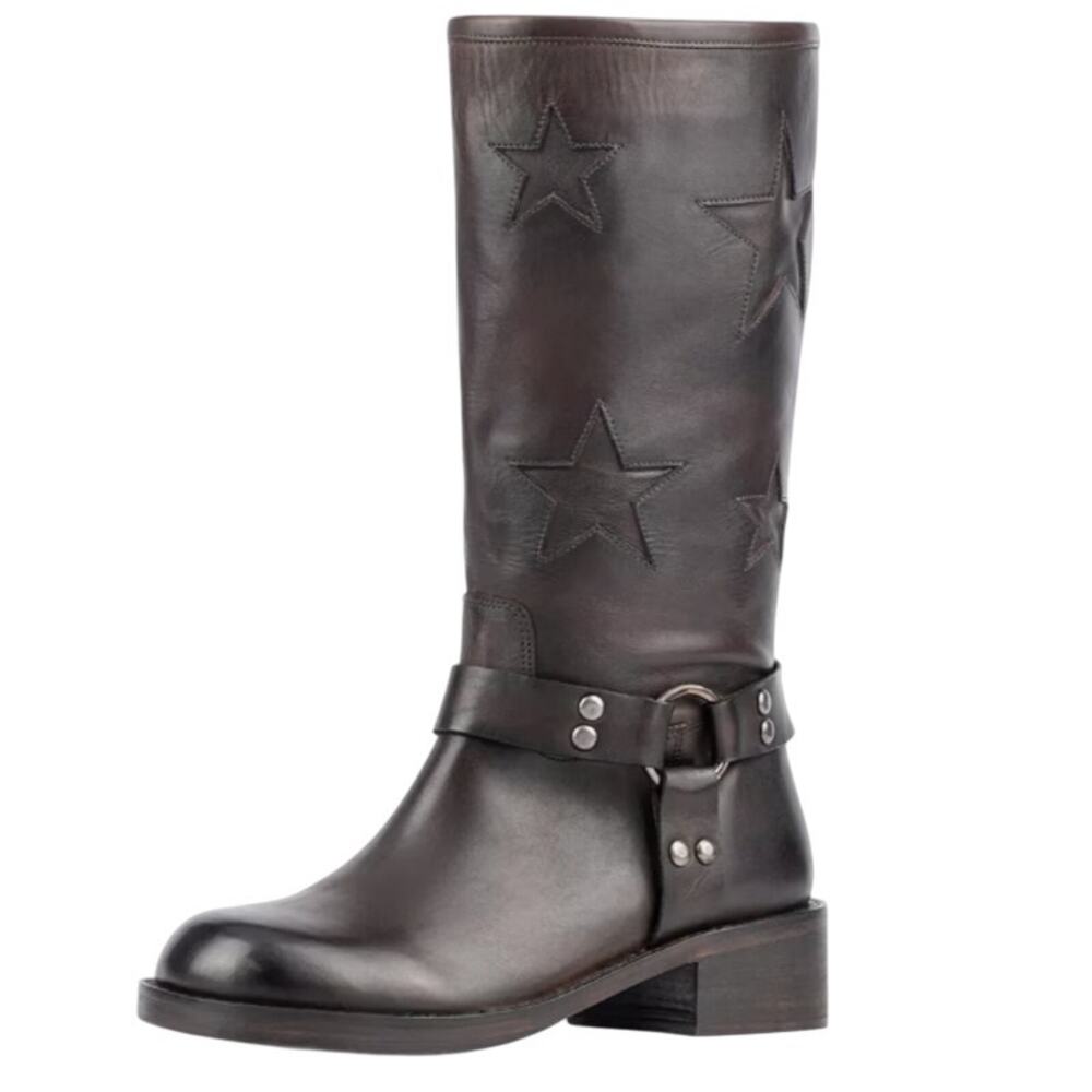 Vintage Foundry Women Mathilde Calf High Boot US 10 EU 41 Dark Brown Leather EUC